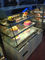 Изогнутые горизонтальные стеклянные холодильники десерта витринного шкафа торта для супермаркета